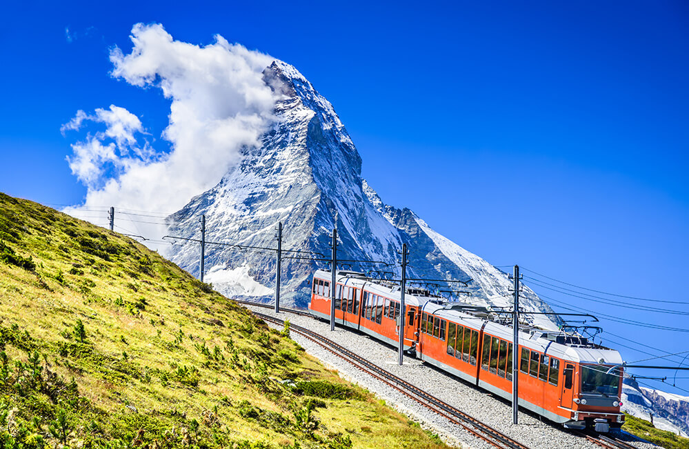 Gornergrat Train on the Matterhorn Peak