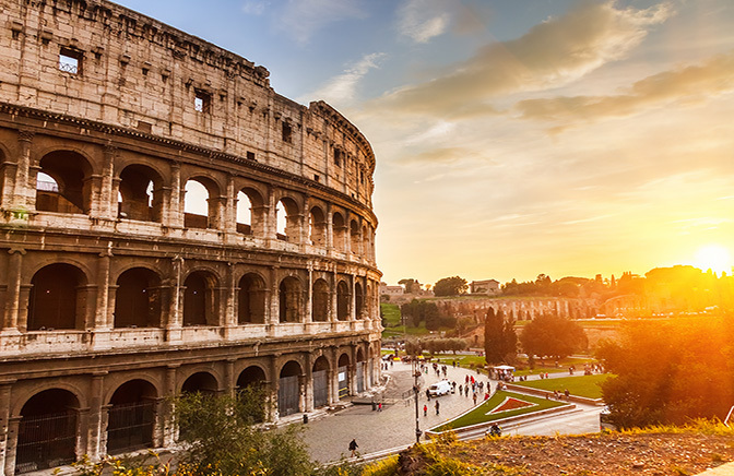 Coliseum at sunset