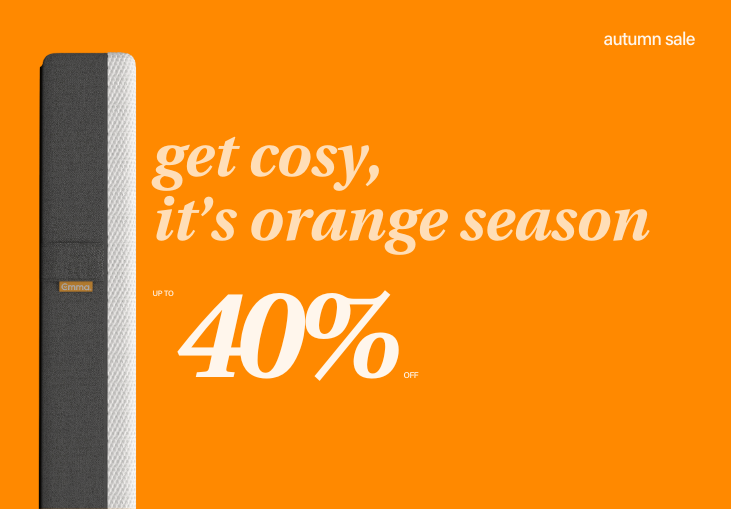 autumn sale get cosy, it's orange season UP TO 40% OFF