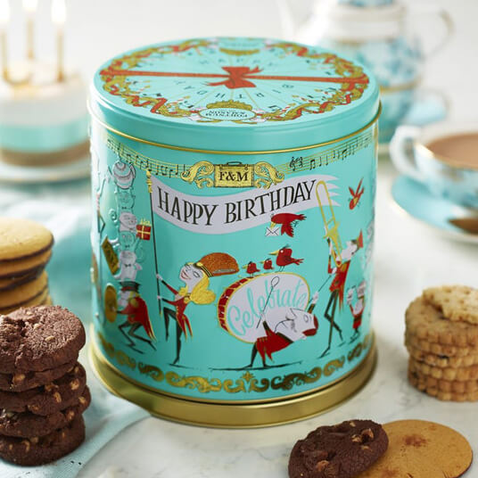 Musical Birthday Biscuit Tin