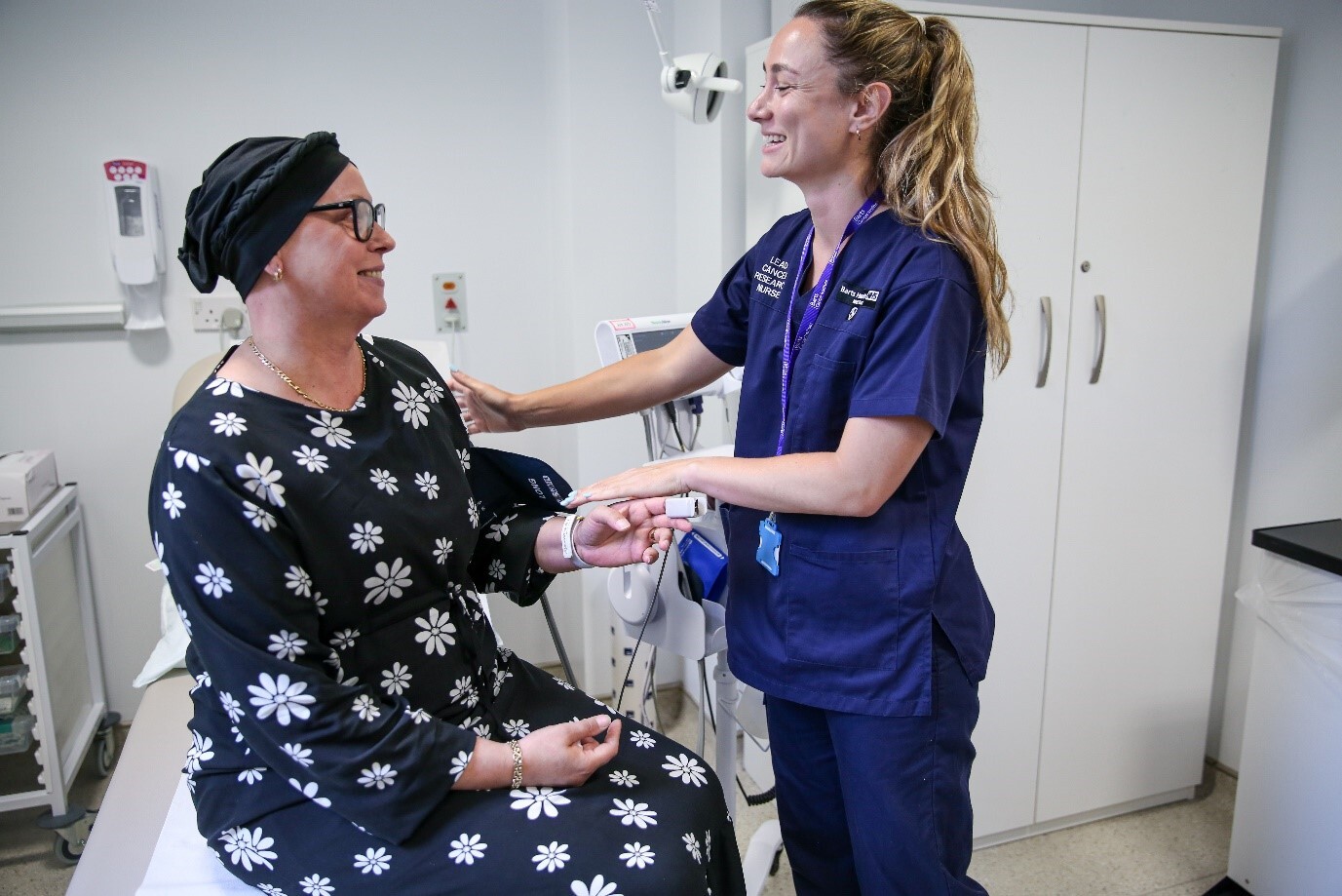 Photo of nurse and patient